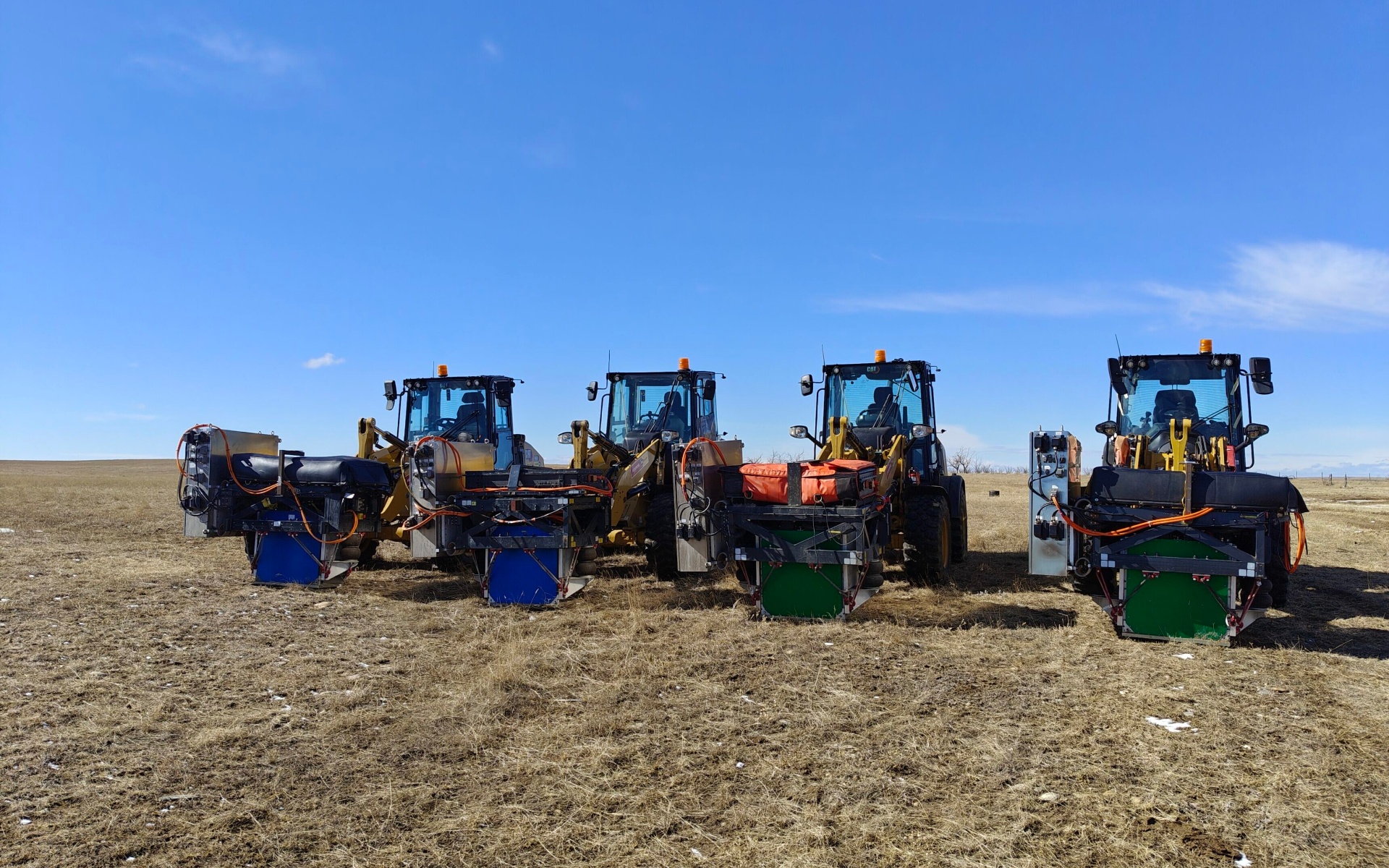 Seismic acquisition vehicle in remote landscape